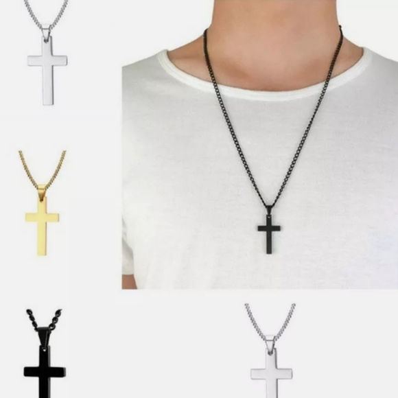 Men Cross Necklaces Pendants Stainless Steel - Picture 2 of 15